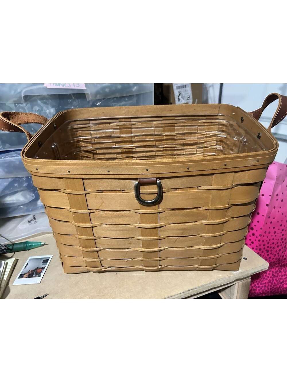 LONGABERGER Basket Sort & Store Newspaper Basket & Protector